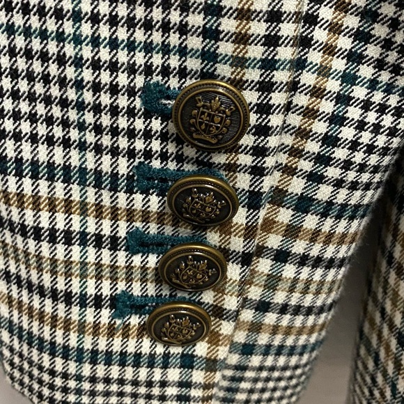Antonio Melani Plaid Double-Breasted Blazer size 0 XS - Picture 3 of 3